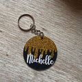 Porte clés marine et or